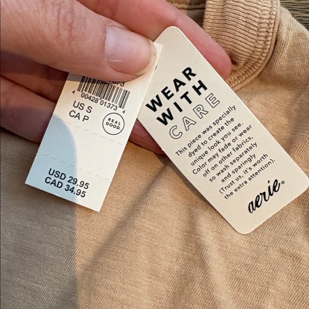 Aerie oversized cotton embroidered anchor tee - Picture 7 of 7